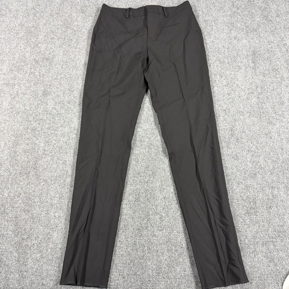 Coach Trousers Womens 000 Black Wool Pants Unhemmed Designer
